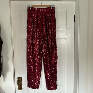 ASOS red sequin pants - brand new, tags on, never been worn.